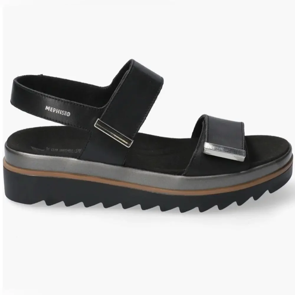 Mephisto Womens Dominica Leather Sandal - Black Leather NEW - Picture 4 of 14